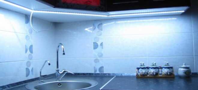 Как сделать подсветку фартука светодиодной лентой: фото, видео