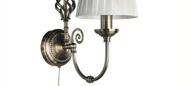 Как подключить бра с выключателем шнурком? Светильник со шнурком.