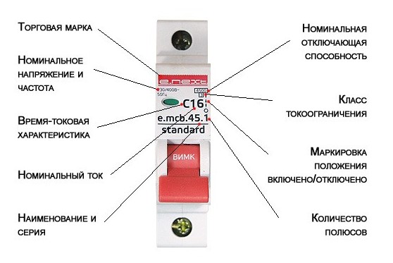 Как расшифровать автоматический выключетель