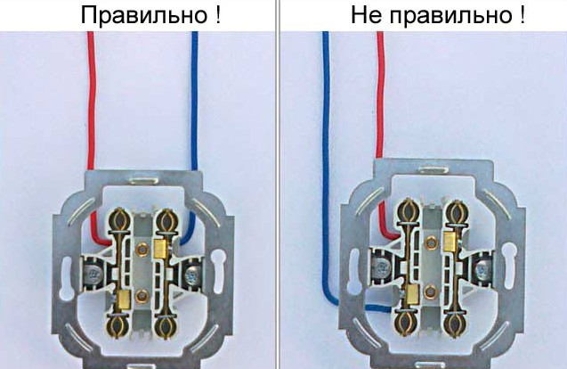 Схема подключения двойной розетки