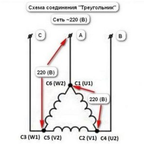 Подключение треугольником