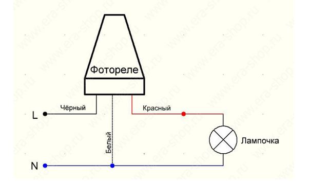 Схема подключения фотореле