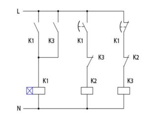 Схема подключения двигателя с помощью реле