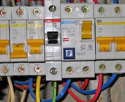 УЗО в распределительном щитке УЗО в распределительном щитке