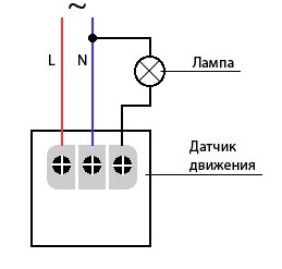 простое подключение датчика движения